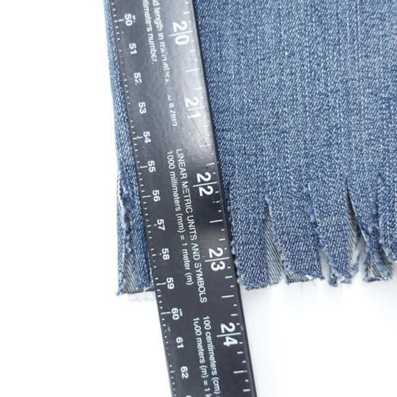 Kut from the Kloth Skinny Jeans Women 0 Blue Denim Stretch Frayed Hem High-Rise - Picture 2 of 9